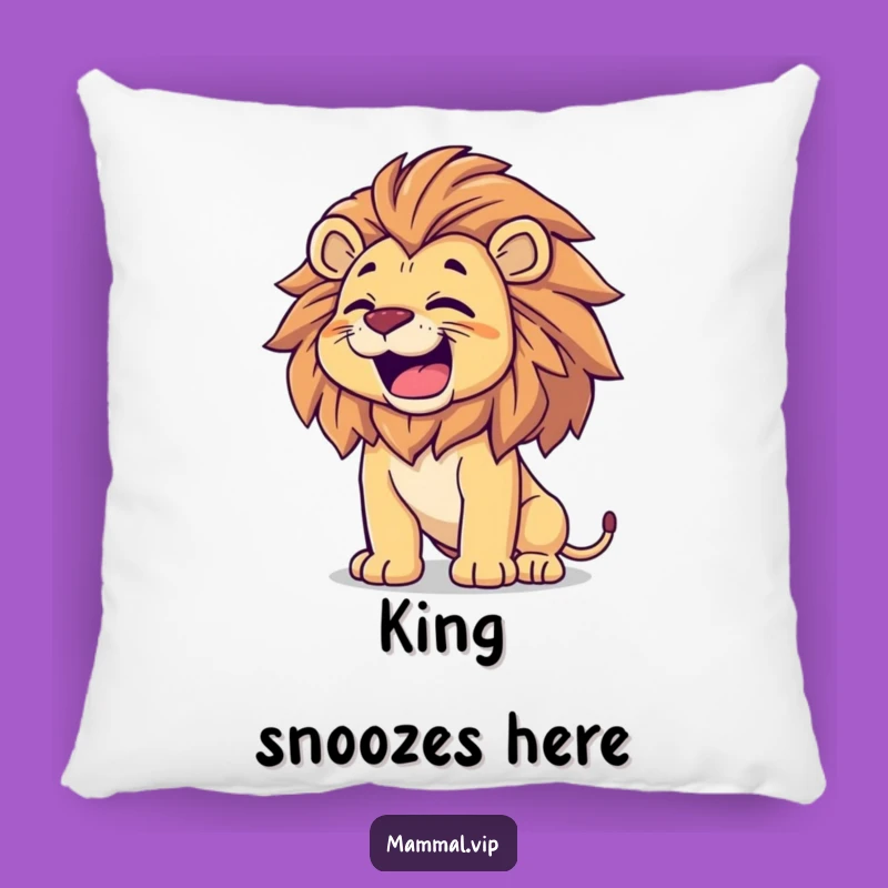 Funny Proud Lion Pillow: Cozy Roar Humor, Perfect Majestic Accent Pillow Gift