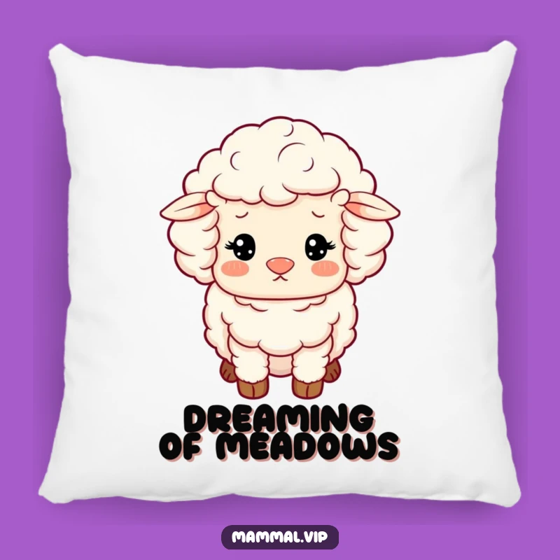 Funny Sheep Pillow: Woolly Contented Character, Cozy Comfort Gift!