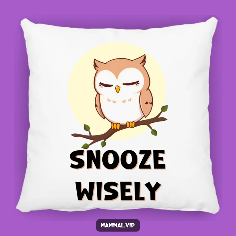 Funny Winking Owl Pillow: Cozy Nighttime Humor, Perfect Whimsical Accent Pillow Gift