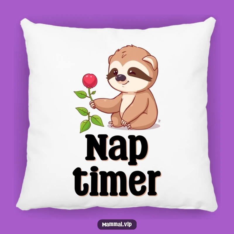 Funny Sloth Berry Reach Pillow - Cozy & Relaxed Home Decor