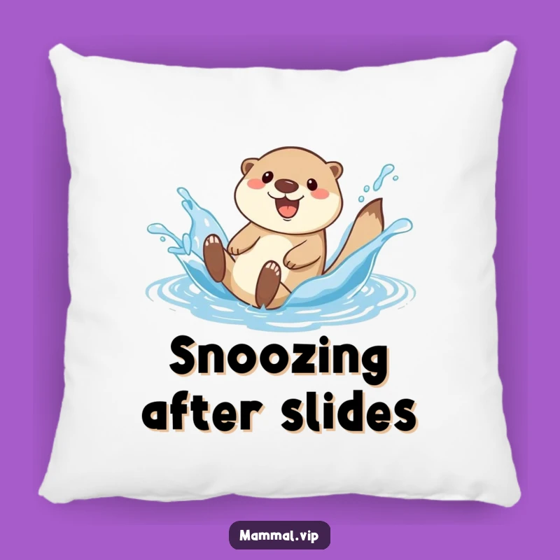 Funny Otter Splash Pillow: Cozy Up with Aquatic Comfort and Joy