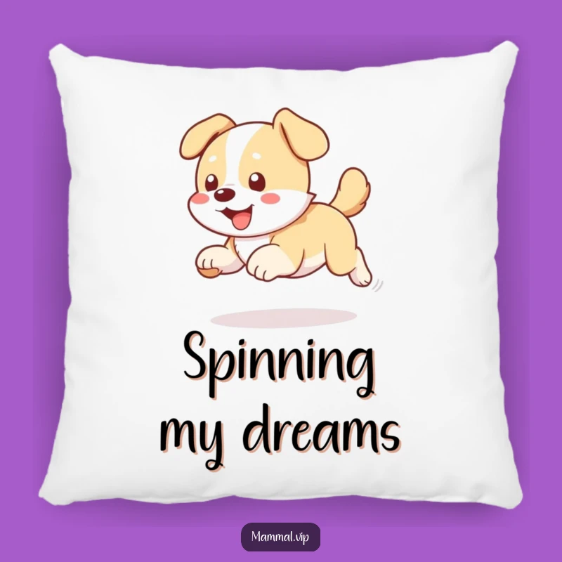 Funny Dog Chasing Tail Pillow - Comfy Pet Cushion Gift
