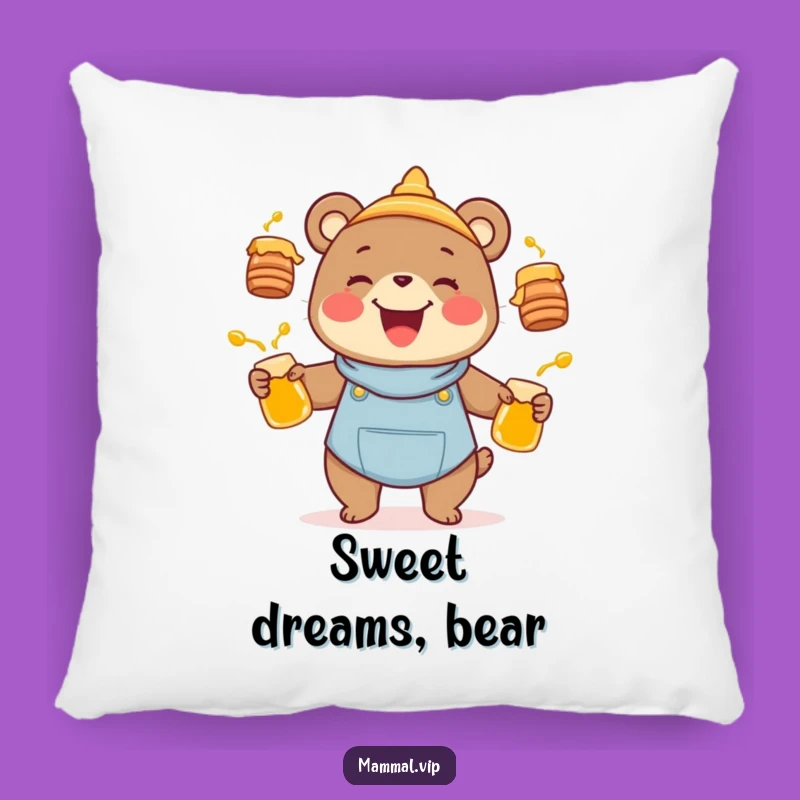 Funny Bear Juggling Pillow: Cozy and Hilarious Animal Decor Gift