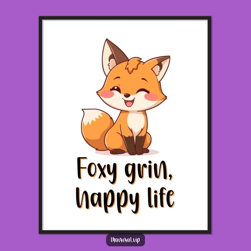 Funny Fox Art Print: Instant Playful Decor for Animal Lovers