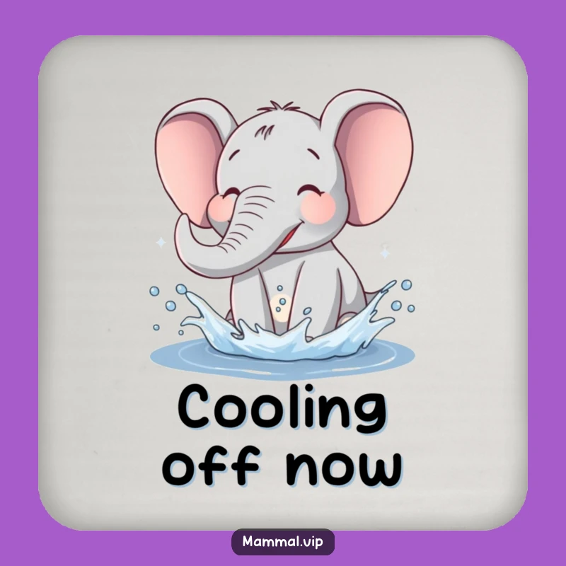 Funny Elephant Drink Coaster: Joyful Splash Protection, Hilarious Gift for Hosts