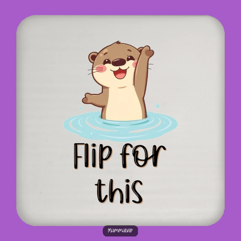 Funny Otter Flip Coasters: Joyful Water Table Protector
