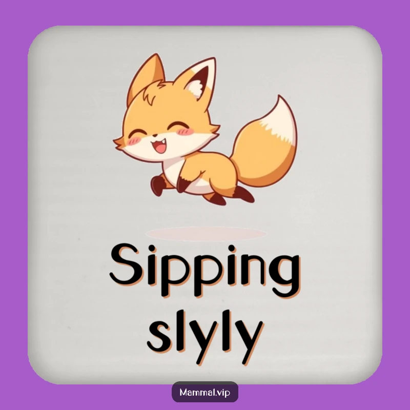 Funny Fox Tail Coaster: Hilarious Animal Lover Gift for Tables