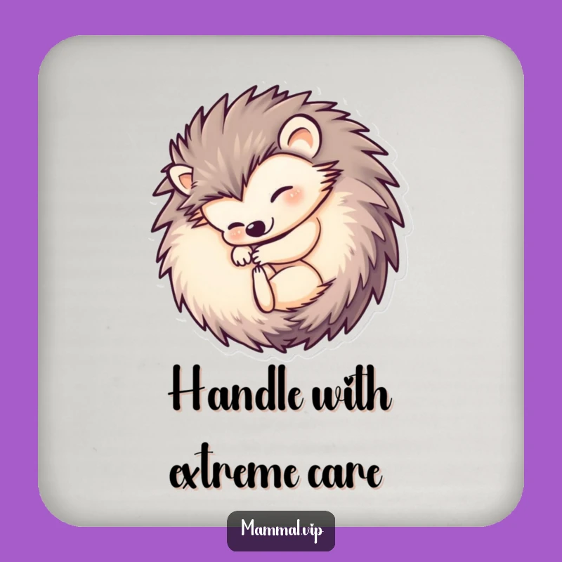 Funny Hedgehog Ball Drink Coaster: Protect Surfaces with Comedic Curls