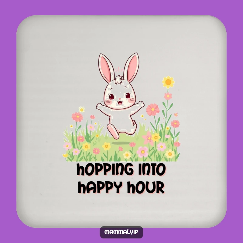 Funny Rabbit Coaster: Bouncy Flower Hopper, Charming Funny Gift