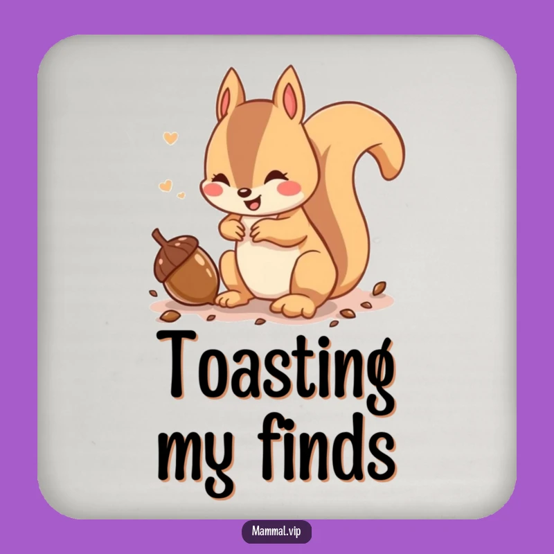 Funny Squirrel Coaster: Woodland Charm for Your Surfaces