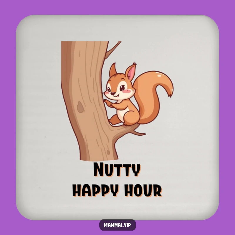 Funny Squirrel Scampering Coaster - Energetic Animal Drink Protector Gift