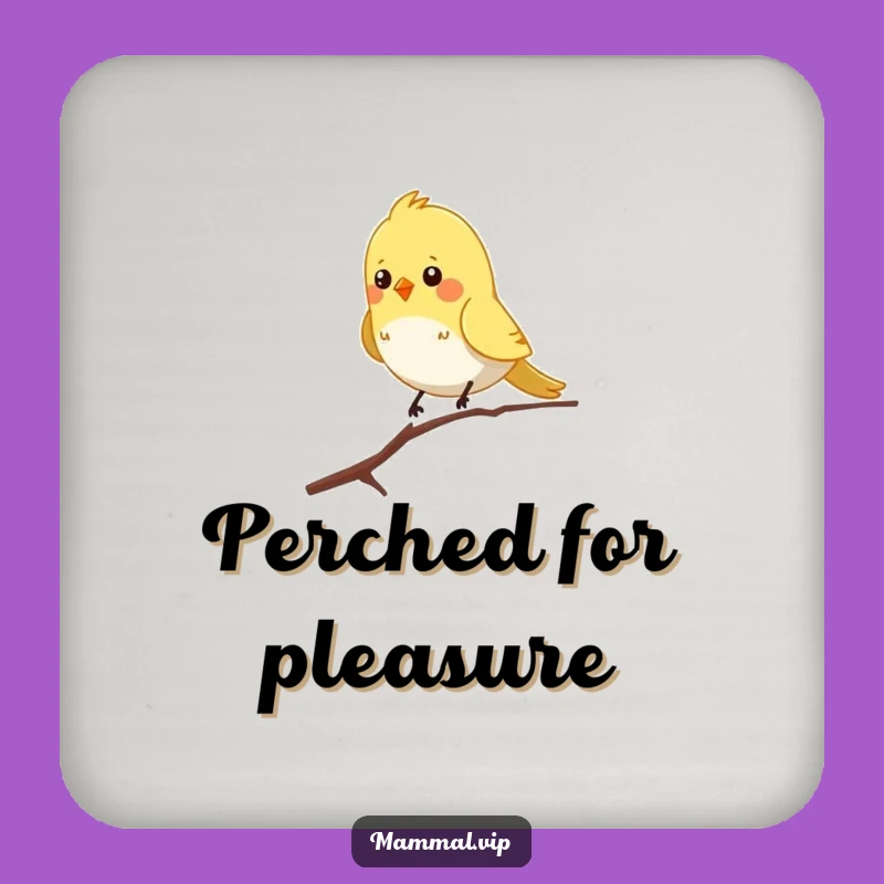 Funny Bird Branch Coaster - Hilarious Protection with Chirpy Charm