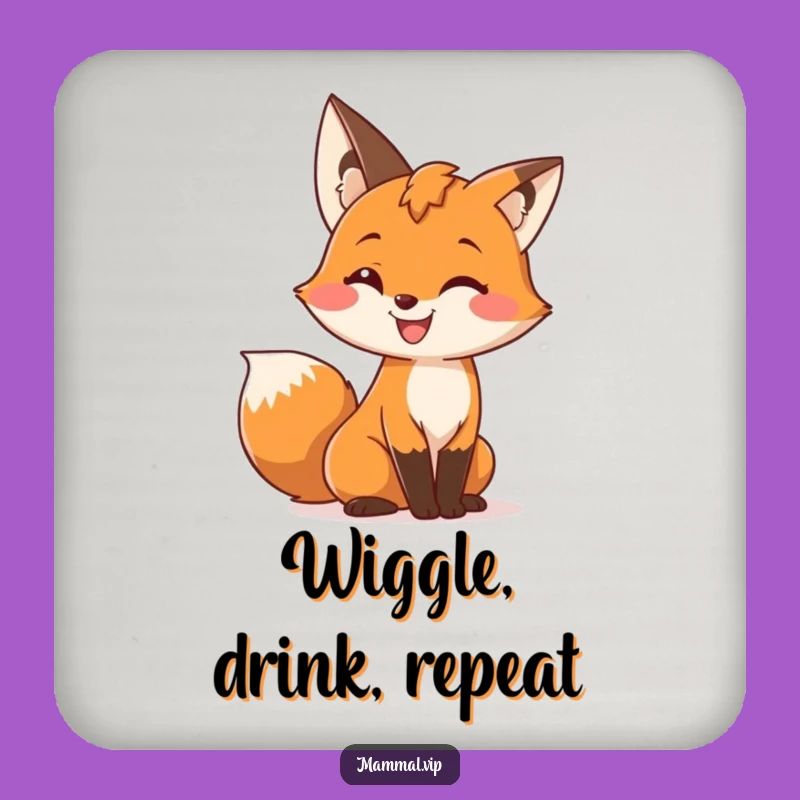 Funny Fox Coaster: Protect Surfaces with Playful Foxy Charm