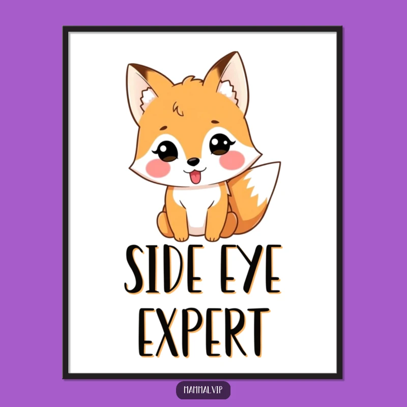 Funny Fox Tongue Poster: Inject Playfulness on Walls, Unique Gift