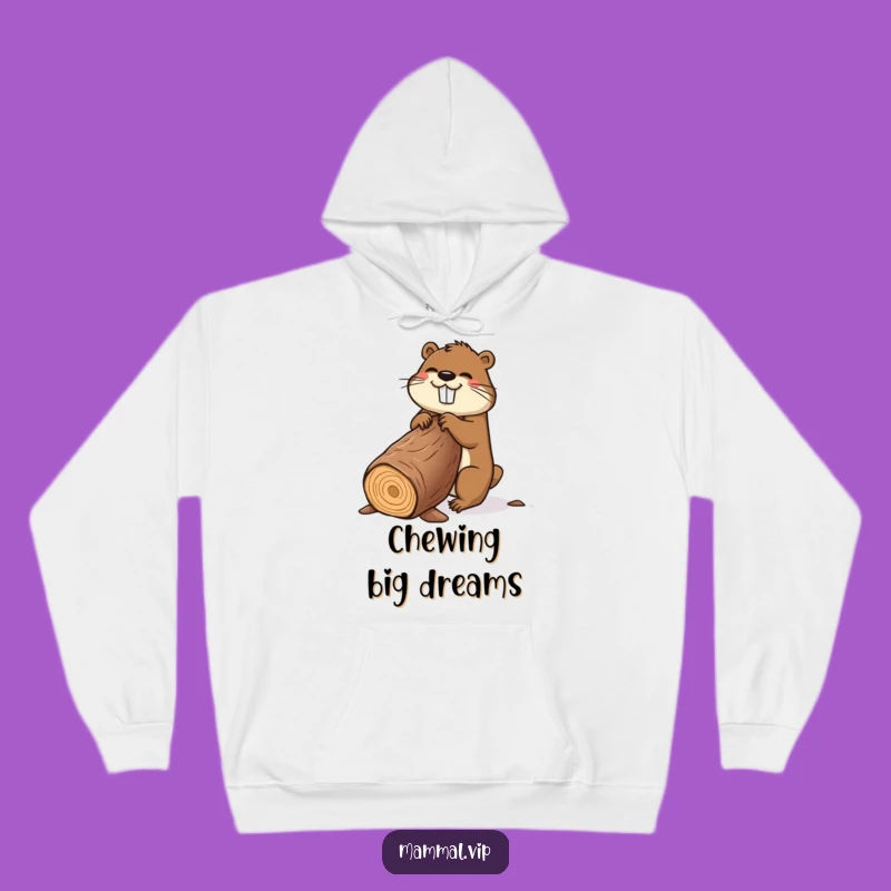 Funny Beaver Hoodie: Cozy and Hilarious Cartoon Animal Gift for Chilly Days