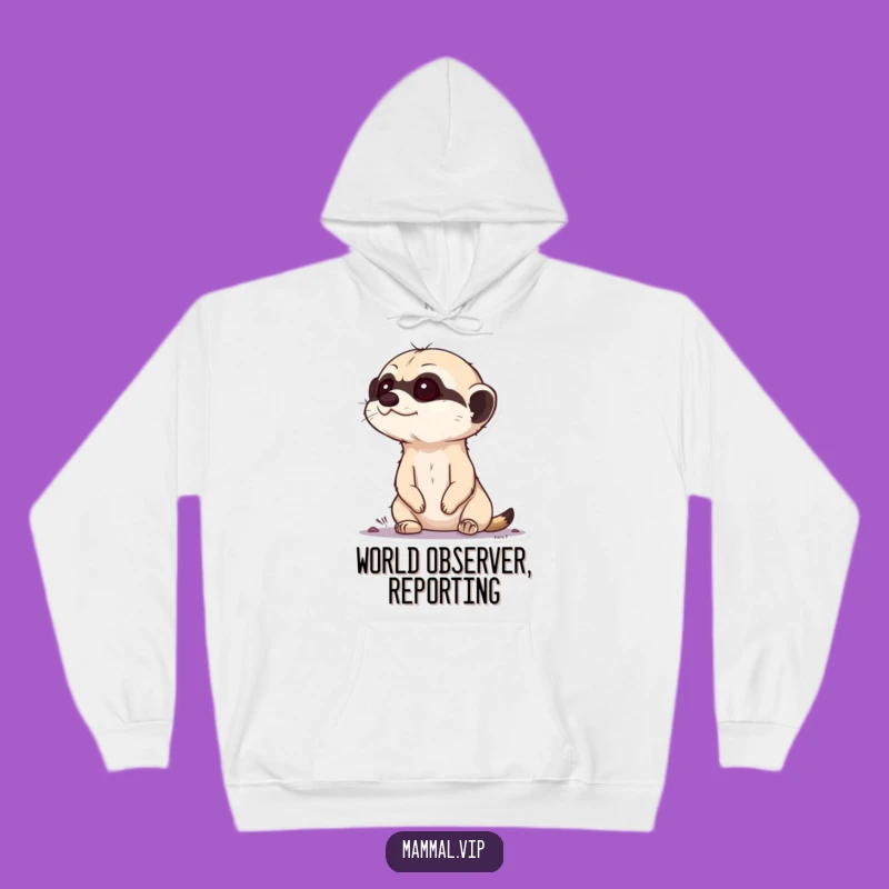 Cozy Funny Curious Meerkat Hoodie - Stay Alert with Warmth and Humor