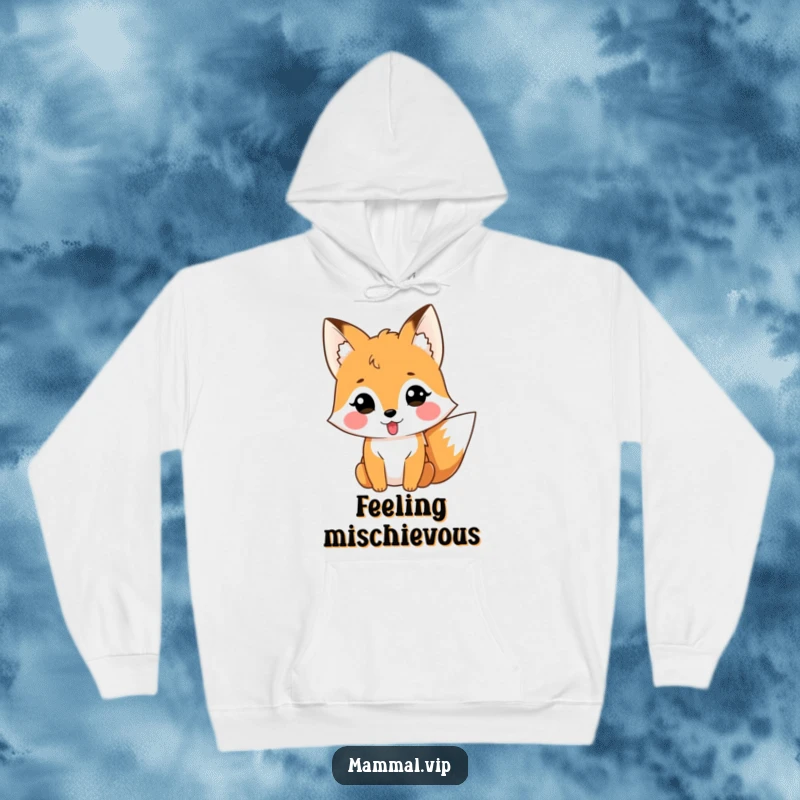 Funny fox with tongue out, a cozy and humorous hoodie for playful moments.