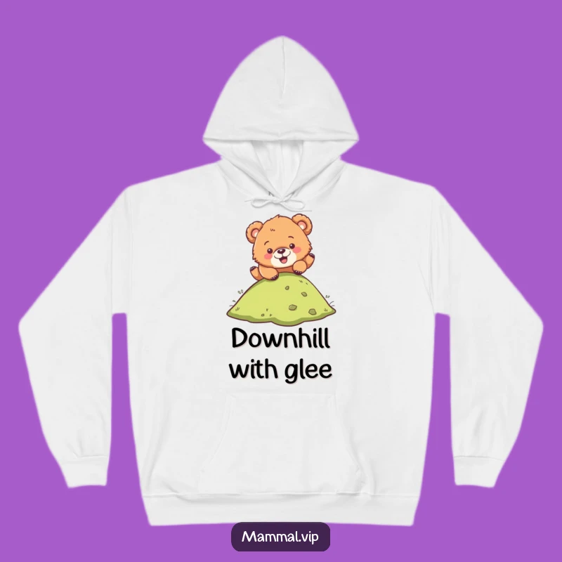 Funny Bear Cub Hoodie: Cozy Comfort with a Hilarious Tumbling Design