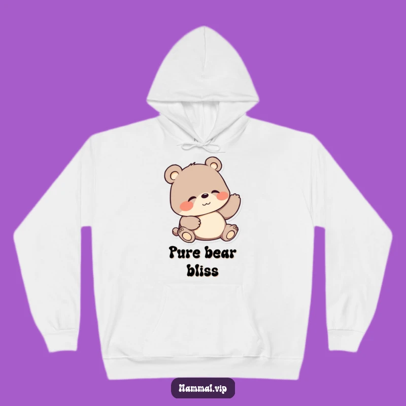 Funny Bear Hoodie: Cozy Cartoon Character Belly Scratch Sweatshirt for Fun