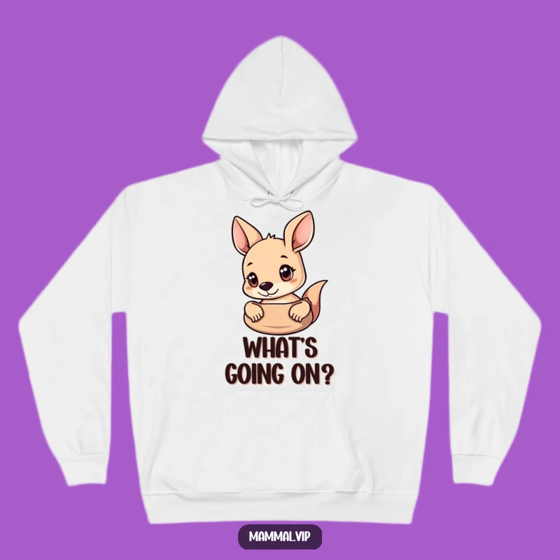 Funny Curious Kangaroo Hoodie: Cozy Pouch Peek, Warm and Hilarious Gift