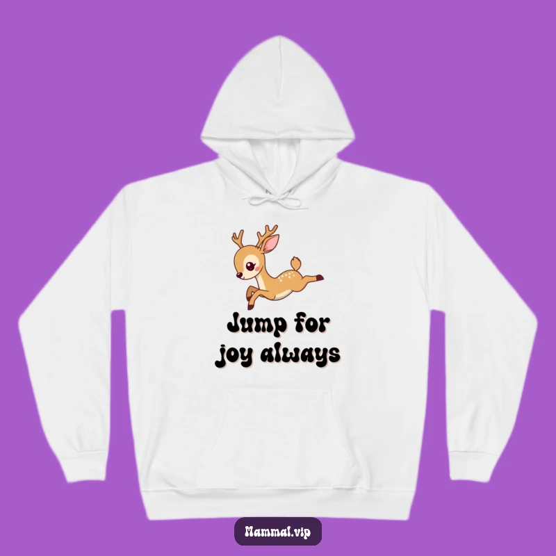 Funny Deer Leaping Hoodie: Cozy Comfort for Graceful Moments