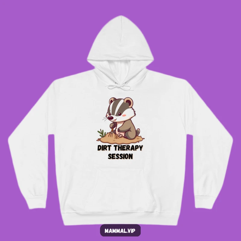 Funny Energetic Badger Hoodie: Cozy Digging Apparel, Perfect Humorous Gift