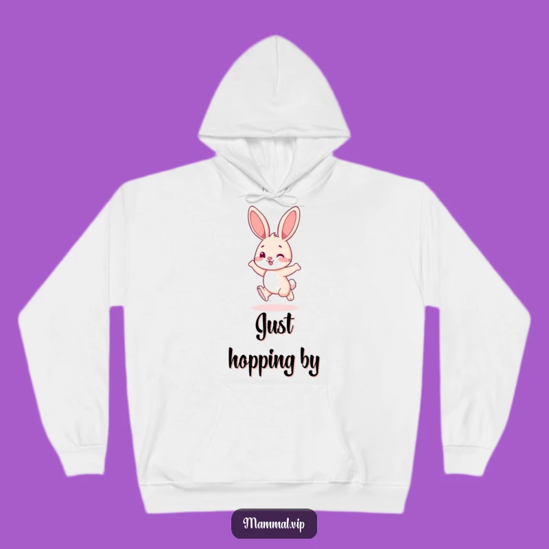 Funny Hopping Bunny Hoodie: Cozy & Playful Animal Character Sweatshirt