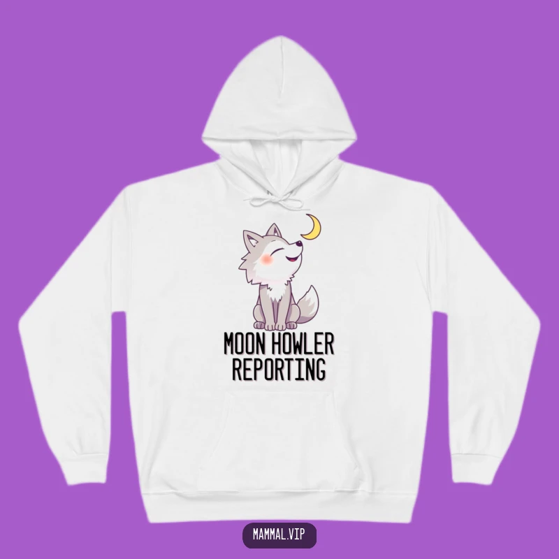 Funny Howling Wolf Hoodie: Cozy Cheerful Moon Howl, Ultimate Funny Gift