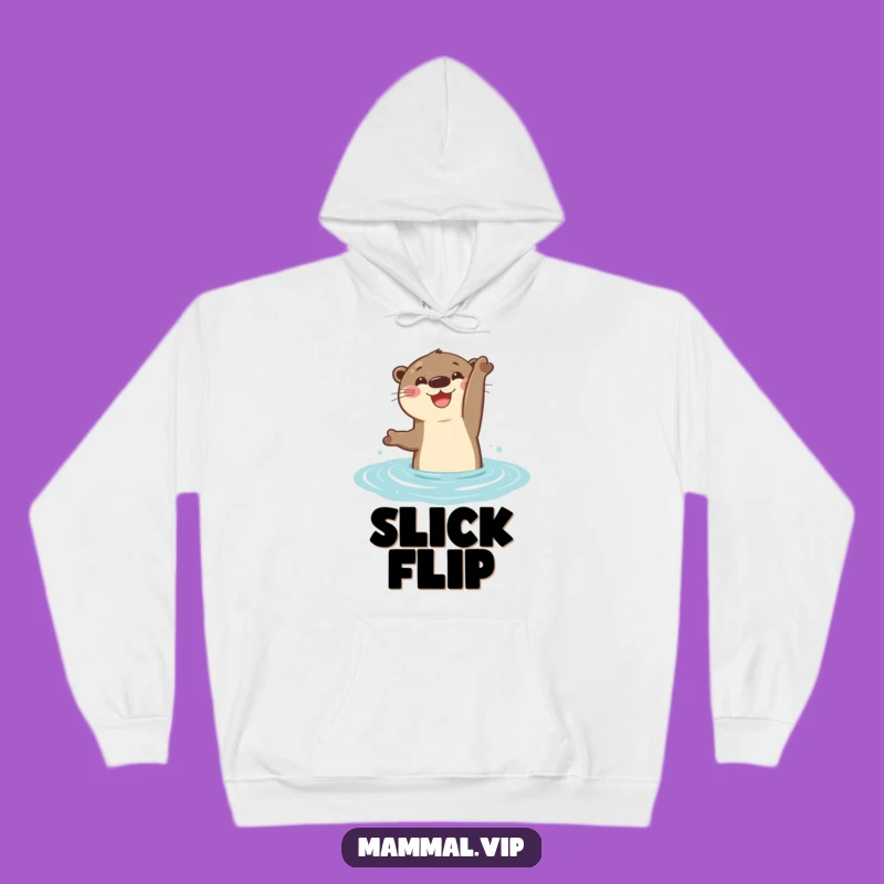 Funny Otter Flip Hoodie: Cozy Aquatic Animal Lover Gift