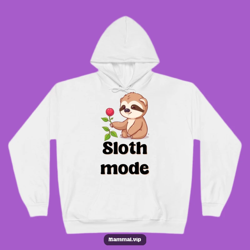 Funny Sloth Berry Reach Hoodie - Cozy & Relaxed Animal Wear