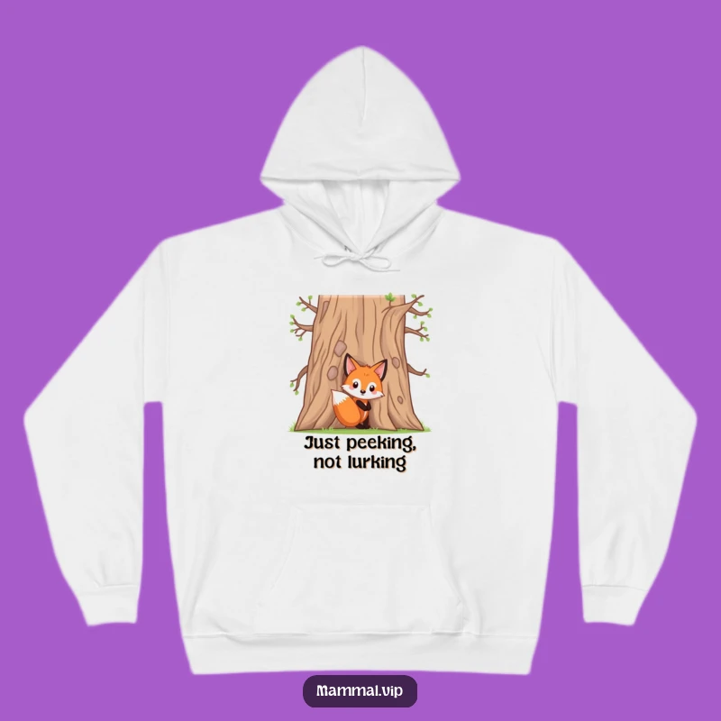 Funny Fox Kit Hoodie: Cozy Peeking Character, Ultimate Funny Gift