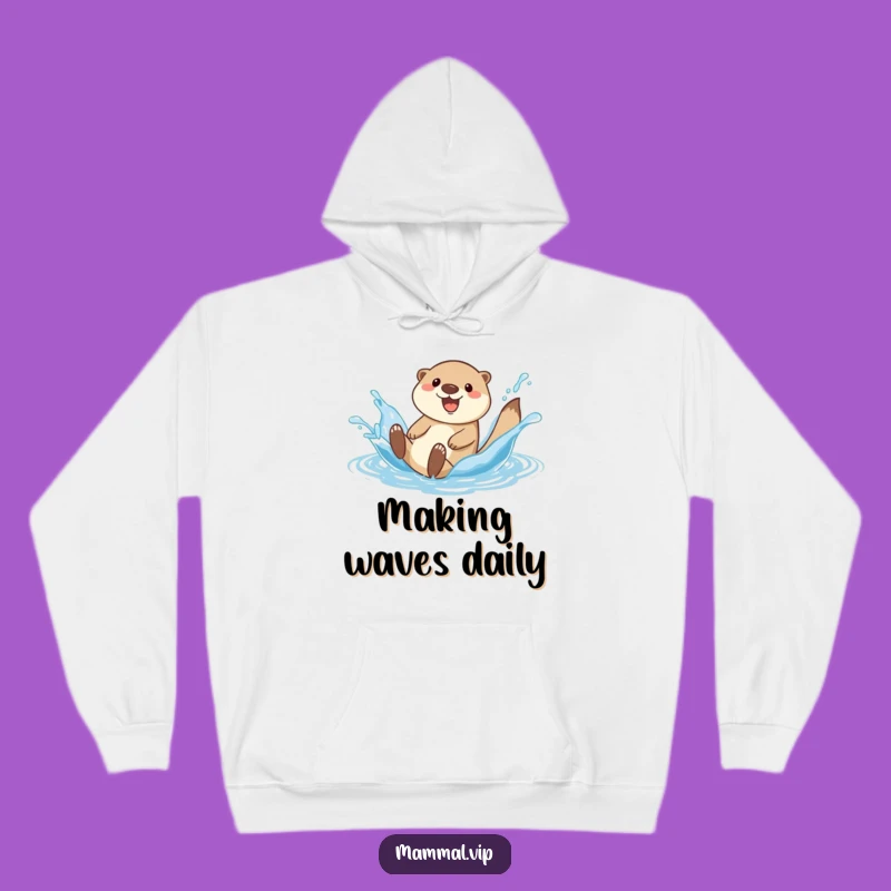 Funny Otter Splash Hoodie: Cozy Up with Aquatic Fun and Humor