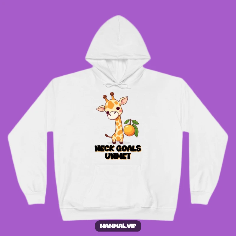 Funny Giraffe Fruit Reach Hoodie - Cozy & Hilarious Animal Gift