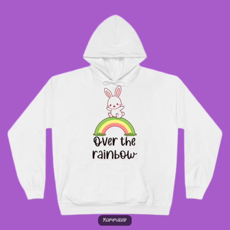 Funny Rabbit Rainbow Hop Hoodie: Cozy Cute and Hilarious Gift