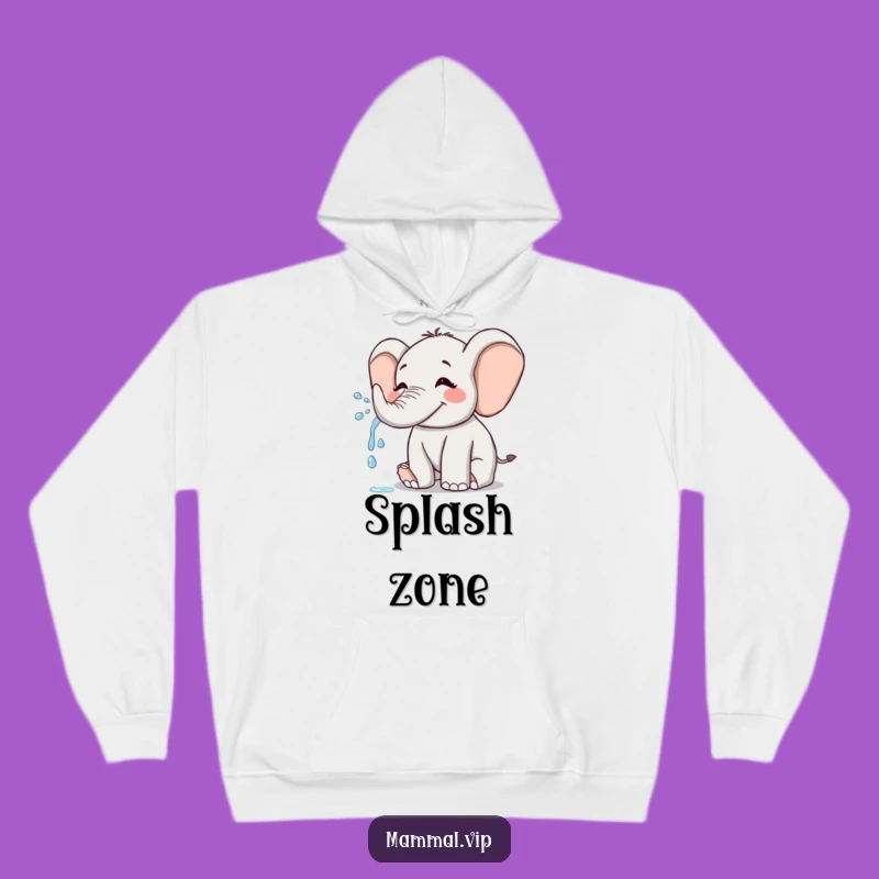 Funny Joyful Elephant Hoodie: Cozy Spray Humor, Perfect Splashy Gift for Comfort Lovers