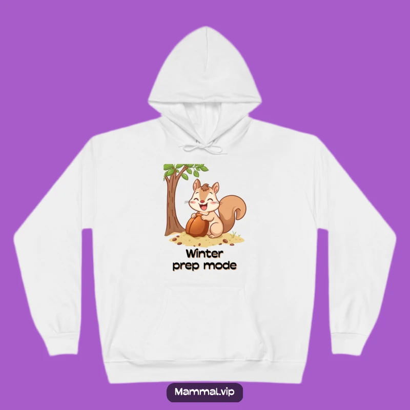 Funny Squirrel Burying Acorn Hoodie: Cozy Hoarder Sweatshirt, The Best Funny Gift