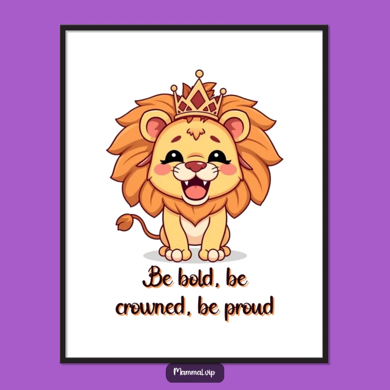 Funny Free Printable Wall Art: Royal Lioness Roar - Quirky Decor Download