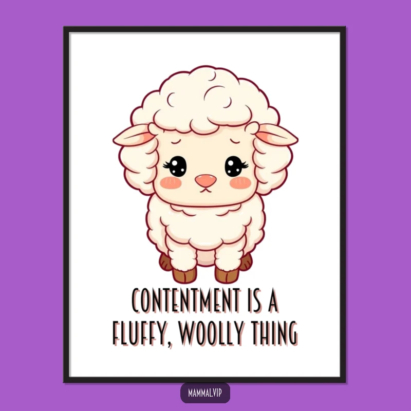 Free Printable Sheep Wall Art - Woolly Curls Downloadable Cute Decor