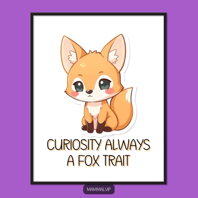 Free Printable Funny Fox Curious Wall Art - Whimsical DIY Downloadable Decor