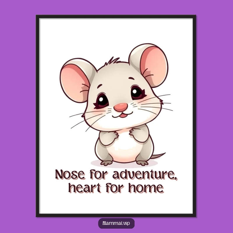 Free Printable Mouse Wall Art - Tiny Nose Downloadable Whimsical Decor