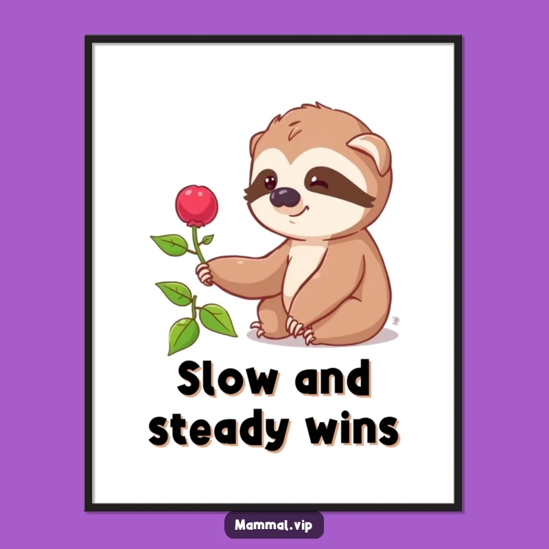 Free Printable Sloth Wall Art: Slow Reach Funny Downloadable Decor