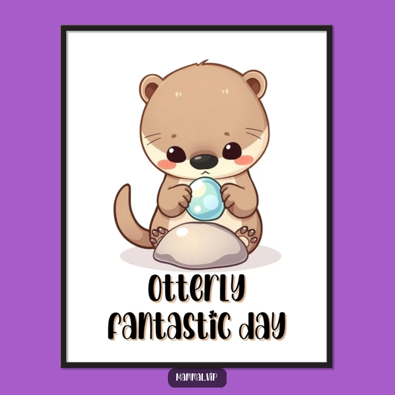 Free Printable Wall Art: Curious Otter's Play - Humorous Downloadable Decor