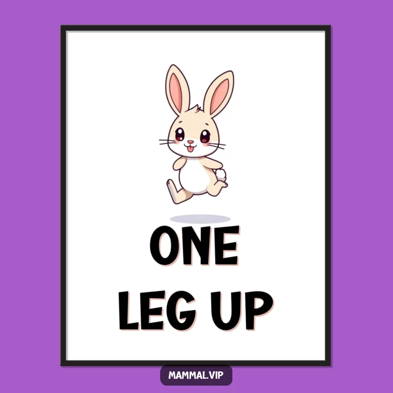 Playful Free Printable Wall Art: Bunny Hops - Energetic Downloadable Art