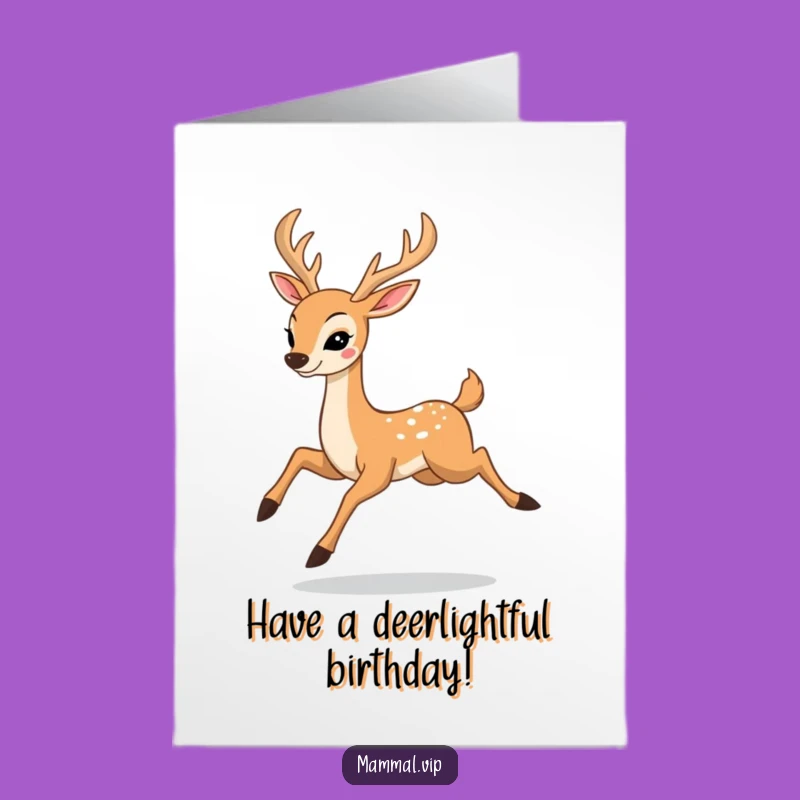 Elegant Free Printable Deer Birthday Card: Prancing into a Joyful Celebration