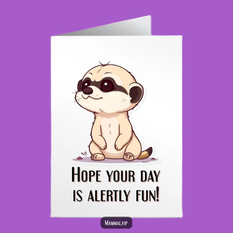 Free Printable Birthday Card: Curious Meerkat Popping Up Funny Gift