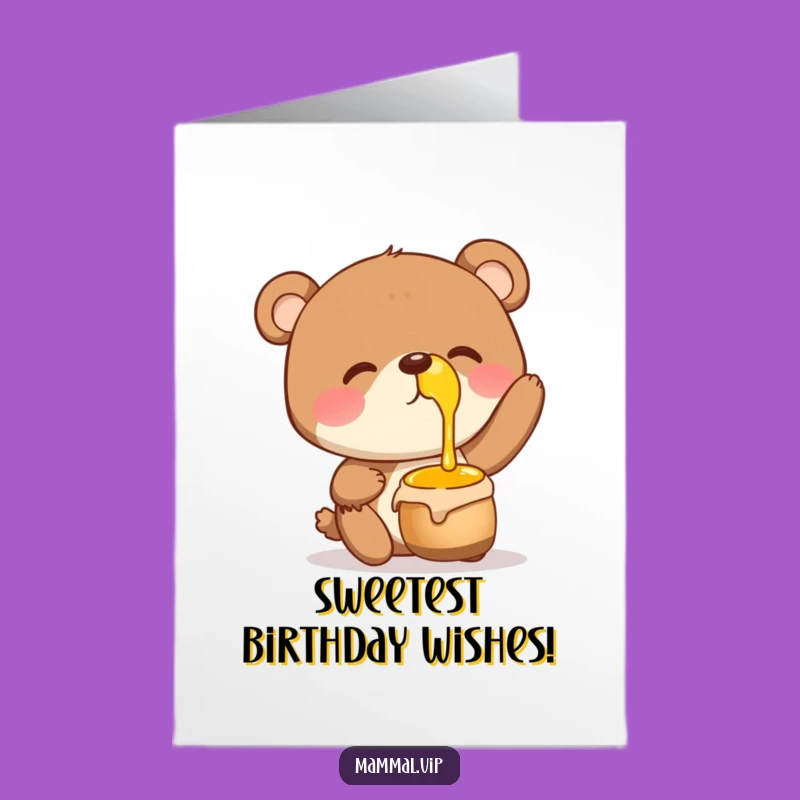 Free Printable Birthday Card: Giggling Bear's Honey Pot Balance - Downloadable Fun