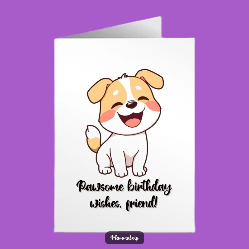 Free Printable Dog Birthday Card: Funny Barking Pup Downloadable Gift for Dog Lovers