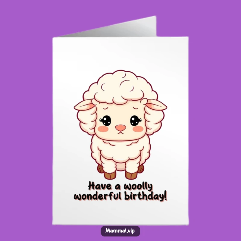 Free Printable Sheep Birthday Card - Woolly Curls Downloadable Funny Gift