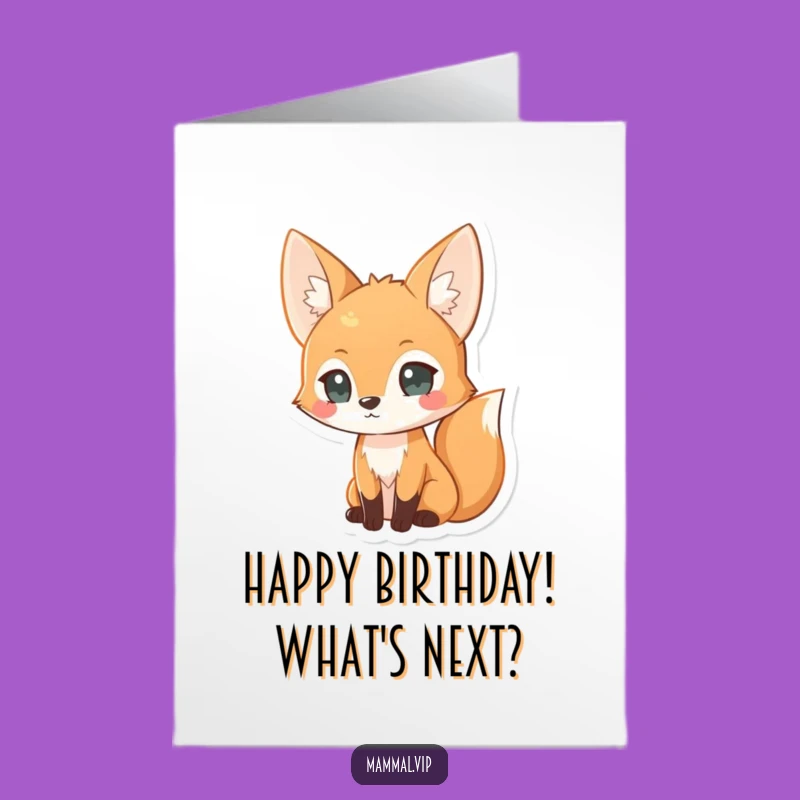 Free Printable Funny Fox Curious Birthday Card - Clever DIY Downloadable Gift