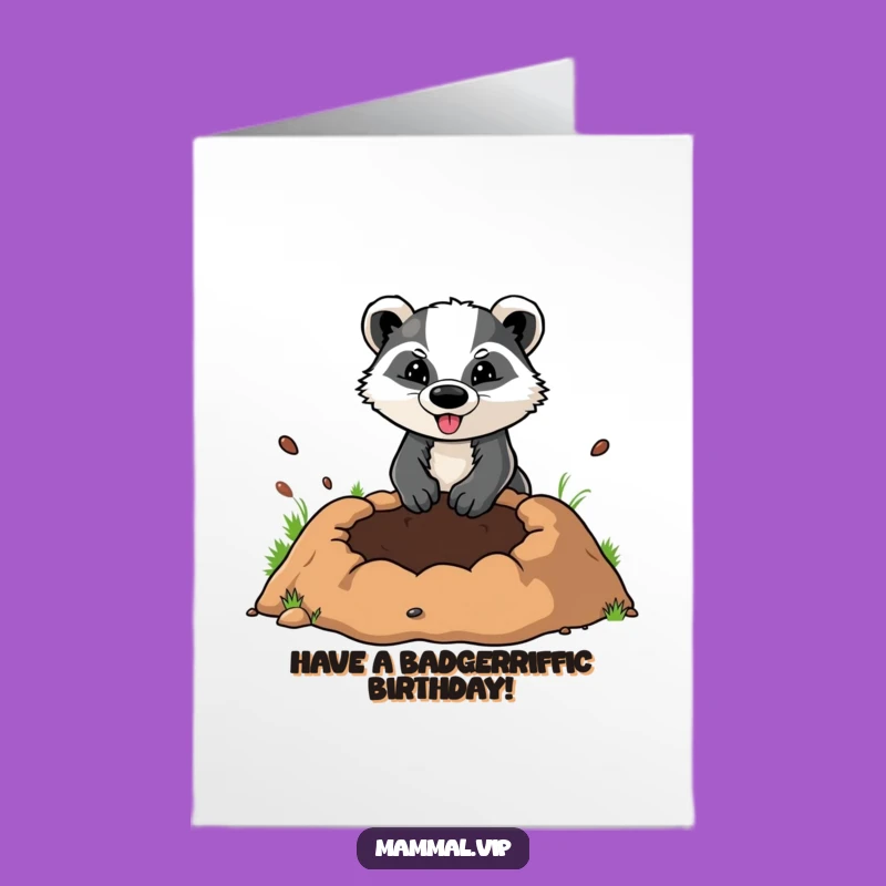 Badger-ly Free Printable Birthday Card: Digging Up Laughs for a Wild Celebration